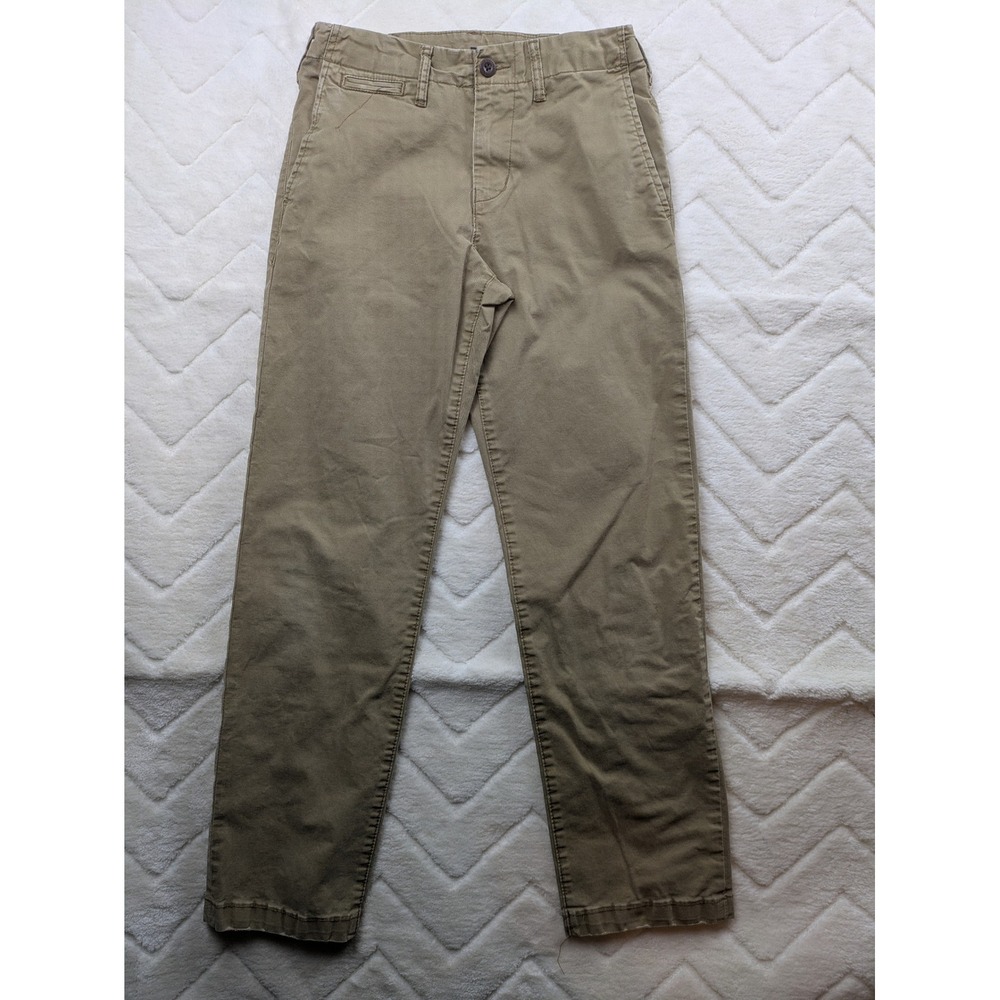 American Eagle Flex Slim Chino Pants Mens 26x30 Khaki Tan Stretch Cotton